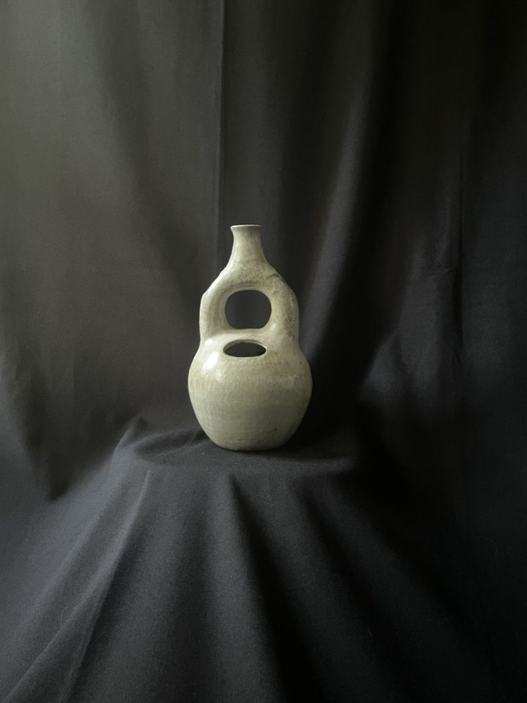 Venus III, a sculpted pottery Ikebana vessel